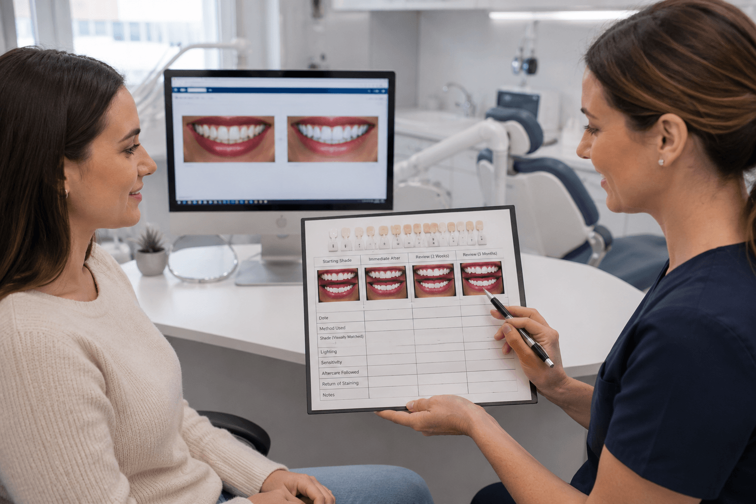Teeth Whitening result record over time